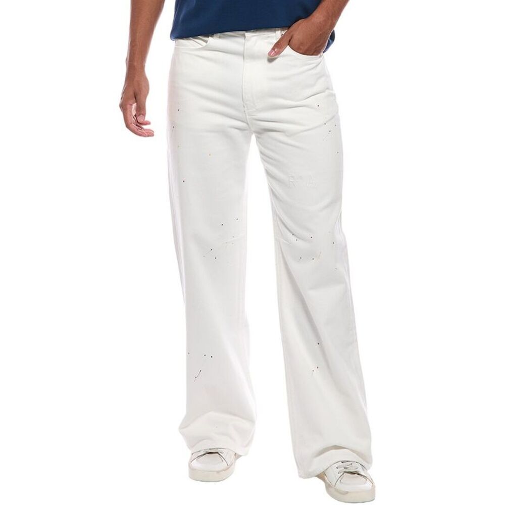 Rta Mens  Jamie Wide Leg Jean, White